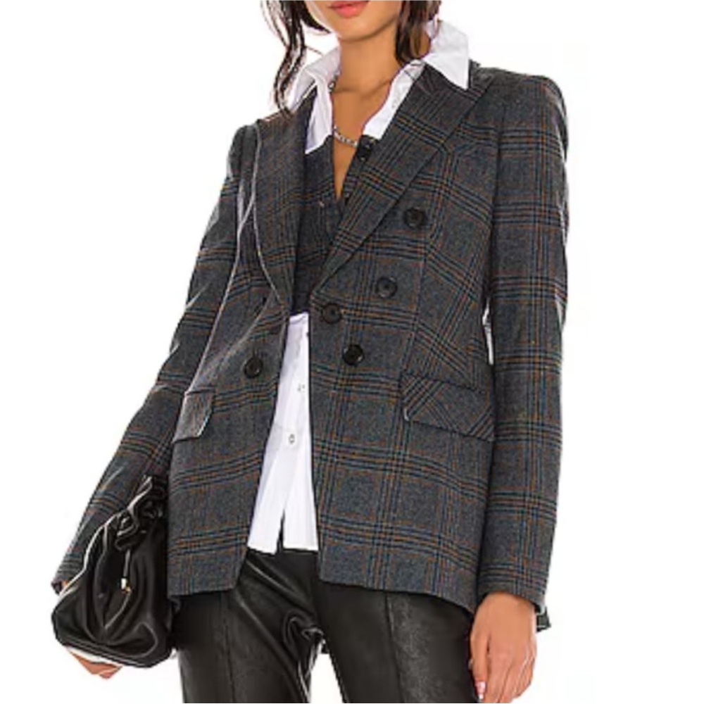 Veronica Beard / navy plaid Yareli blazer